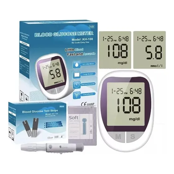Kit De Glucometro Tiras Y Lancetas