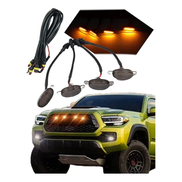 Luces Led Amarillas Lujo Para Persiana Parrilla Por 4