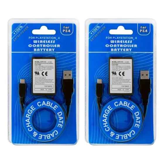2x Baterias P/ Controle Playstation 4 Ps4 Dualshock 2000mah