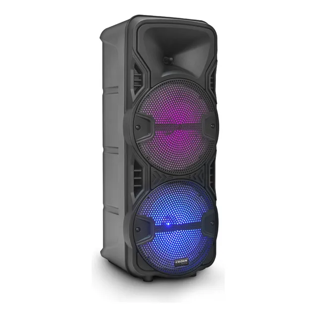 Parlante Crown Mustang CMA-802BT portátil con bluetooth negro