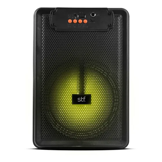 Bocina Inalámbrica Stf Nitro 6.5 Pulgadas Portatil Con Luz Color Negro