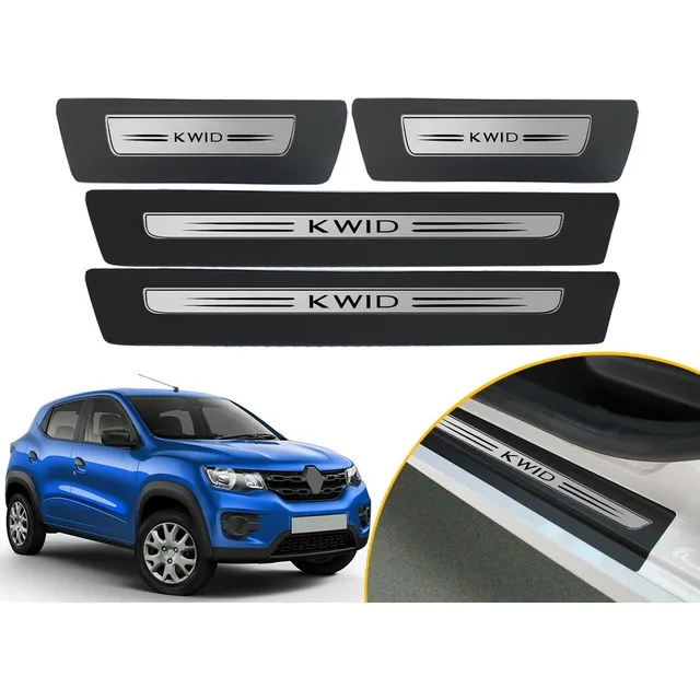 Jogo Soleira Adesiva Porta Aço Escovado Drop Renault Kwid