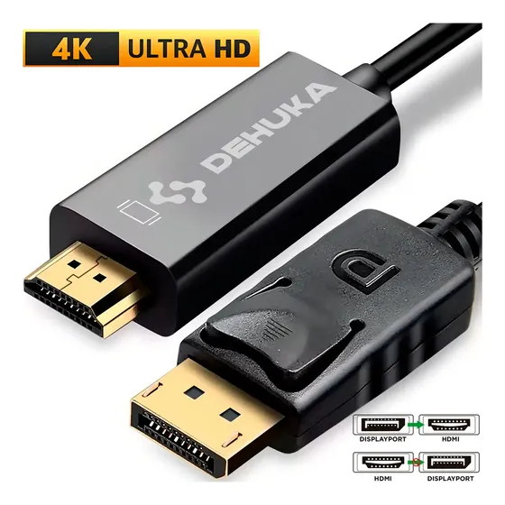 Cable Displayport A Hdmi 1.8 Metros Display Port 4k | Cuotas sin interés