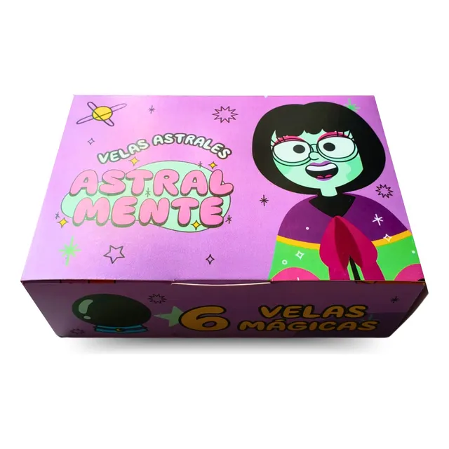Velas Mágicas Astrales 6 Aromas C/ Vaso Vidrio Astralmente