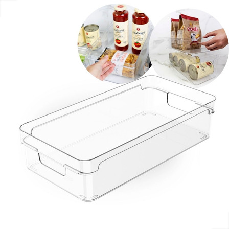 Organizador Clear De Armário Dispensa 30x15x7cm Transparente Organizador Clear De Armário Dispensa 30x15x7cm Transparente