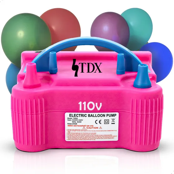 Inflador Enchedor De Balões Maquina De Enche Bomba 2 Bicos Inflador Balões Bomba Para Encher Balão Maquina De Encher Balao Compressor De Balão Marca Tdx Voltagem 127v
