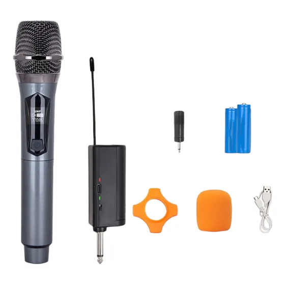Micrófono Inalámbrico Recargable Uhf Con Baterías Incluidas 