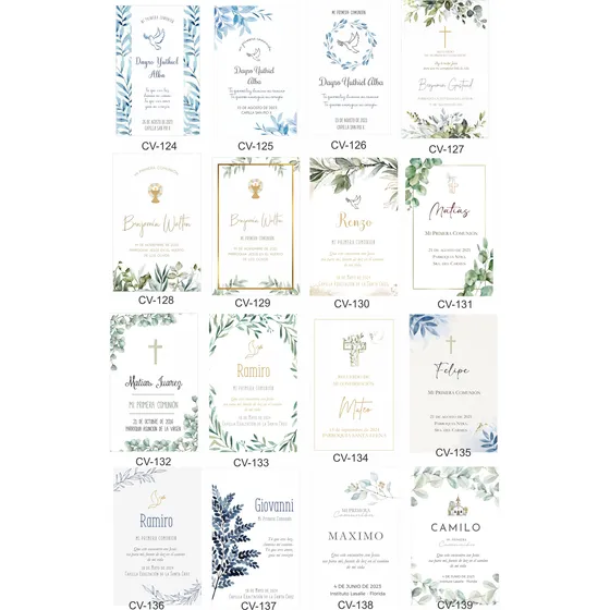 Estampas Comunion X 30 Unidades