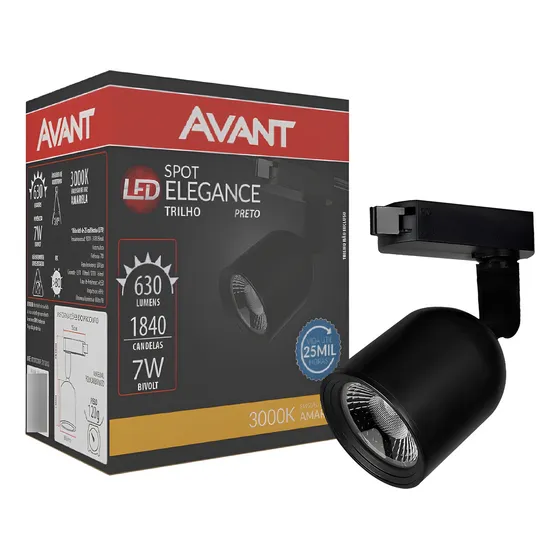 Spot Led Para Trilho Elegance 7w 630lm 38° Ip20 Bivolt Avant
