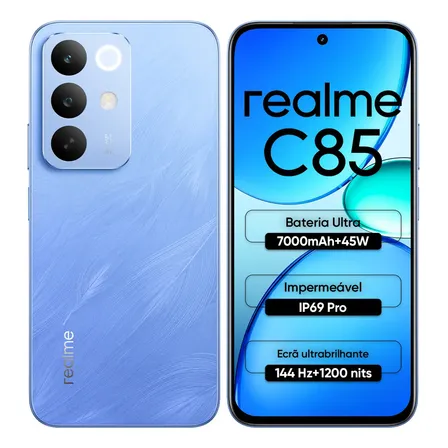 Smartphone Realme C85 256gb 8gb Ram Dual Sim Celular Nfc Azul-celeste