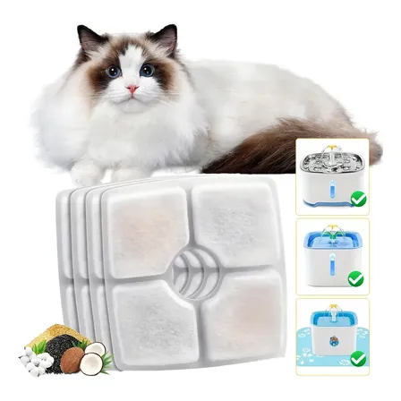 4 Filtros Para Bebedouro Pet Importado 127/220v Branco