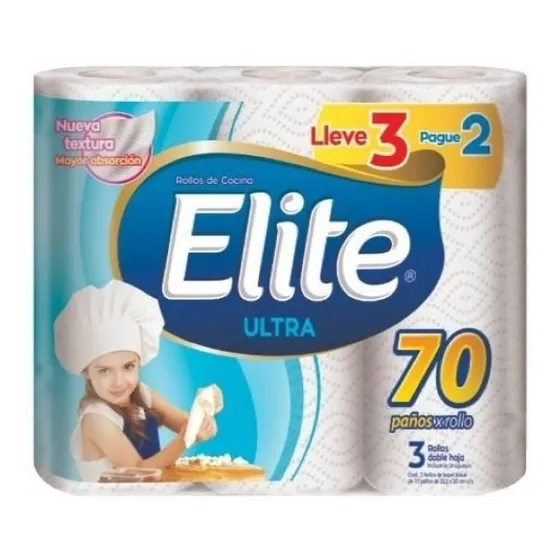 Elite Ultra Rollos De Cocina 1 Funda - 24 Rollos X210 Paños