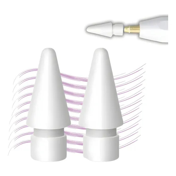 Kit 2 Pontas Extra Compatível Apple Pencil 1 E 2 Geração