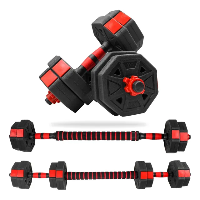 Kit De Mancuernas 15 Kg Pesas Ajustables Juego De Pesas Yim Color Rojo