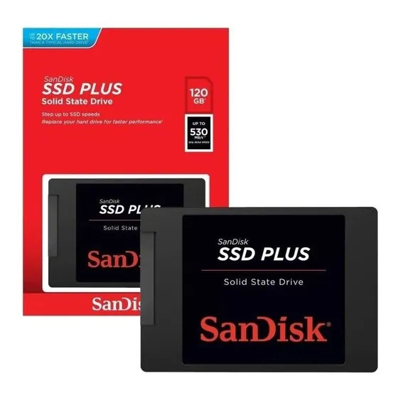Ssd 120gb Sandisk Plus 530mb/s Garantia 1 Ano Nota Fiscal