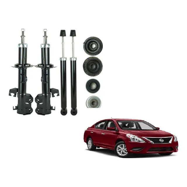 Kit 4 Amortiguadores Con Bases Nissan Versa 2015 2016 2017