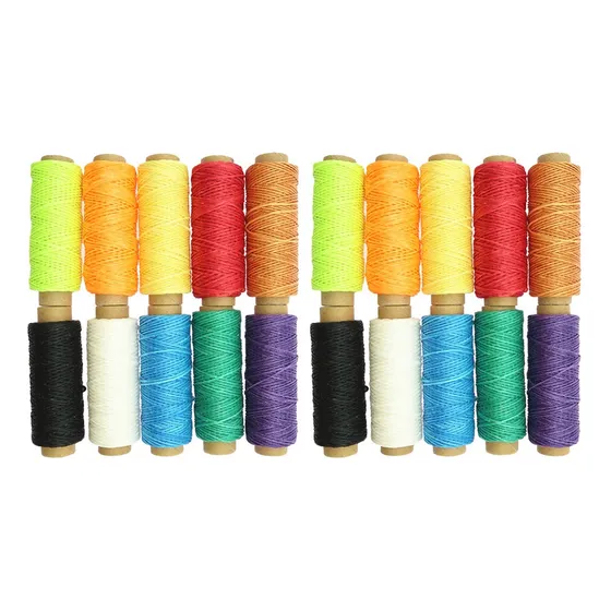 20pcs Encerado Lino Carrete De Material Cuero Artesanía