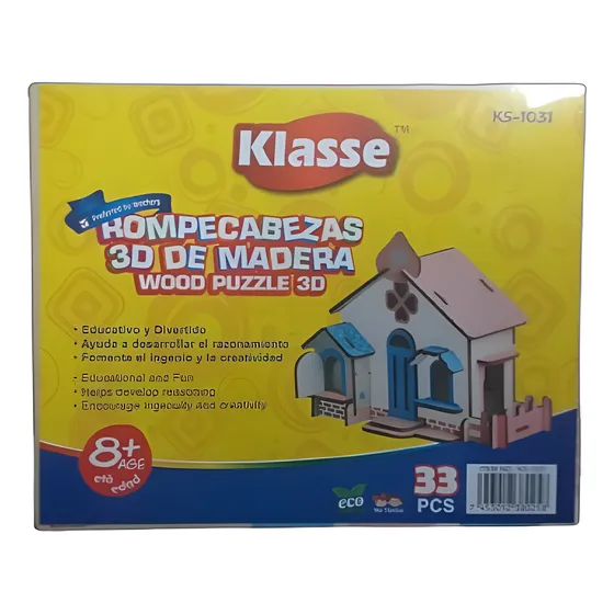 Rompecabezas De Madera 3 D Ks-1031 ( 33 Piezas )