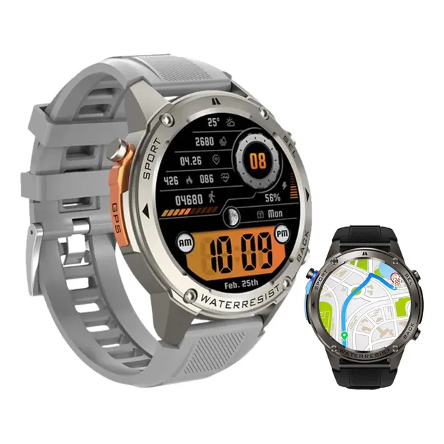 Smartwatch Dm56 1.43  Amoled Gps Reloj Tactico Sumergible