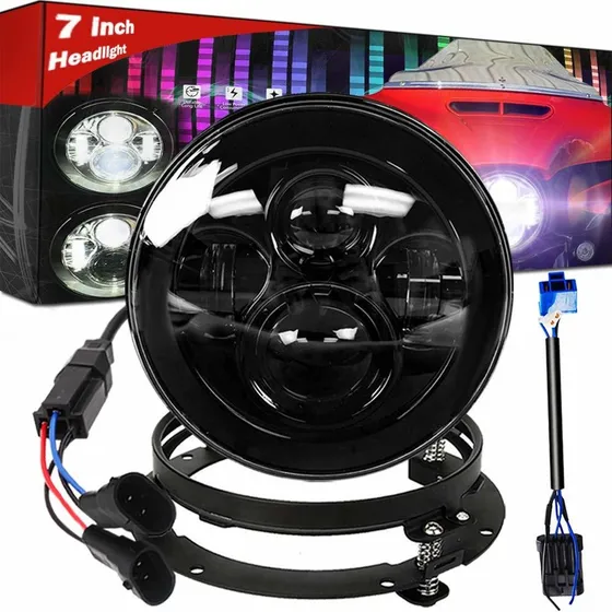 Faro Delantero Para Street Glide 2023  Led 7  Soporte Plug