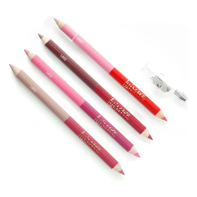 Kit Lápis De Boca Contorno Labial Marrom Nude Vermelho Rosa Sortidos