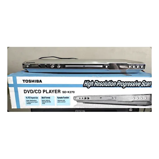 Reproductor Toshiba Dvd Cd Sd-k270 Como Nuevo
