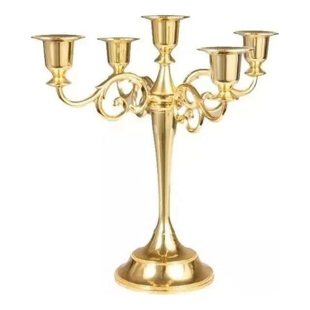 25/2/20 Candelabro Europeo Antiguo De Bronce De Cinco