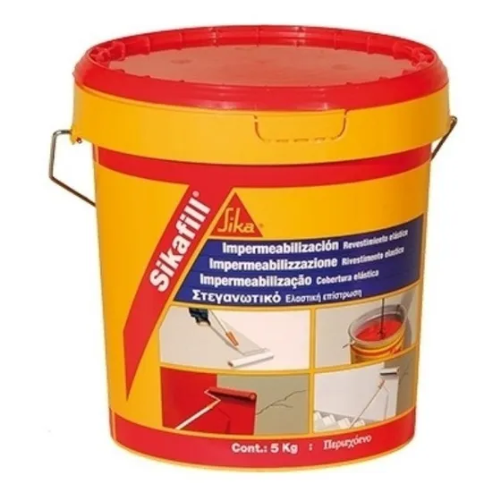 Pintura Impermeabilizante Sikafill 5 Rojo, Blanco Y Gris