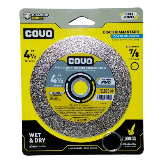 Disco Diamantado Para Corte De Vidrio Covo