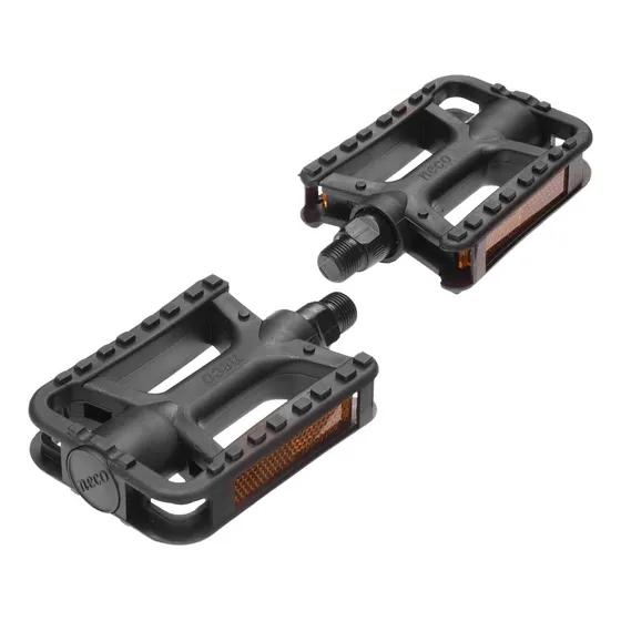 Pedales Para Bicicleta Mtb 9/16 De Plastico Negro Wp-178 Mar