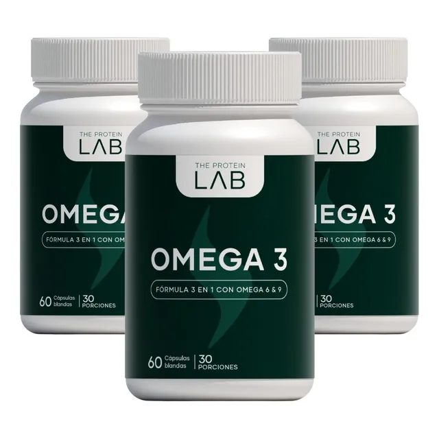 Omega 3 | Cápsulas Blandas 60u | 3 Frascos | The Protein Lab