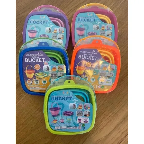 Cubo Plegable Para Playa Arena Juguete Para Niños