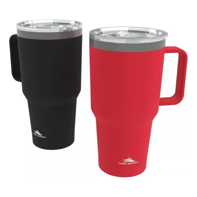 Set Termos De Viaje High Sierra Rojo/negro 2 Pz De 887ml Msi Color Negro/Rojo