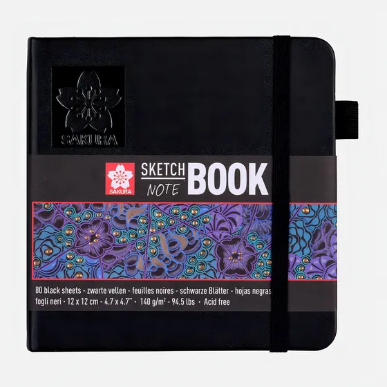 Sakura Sketch Book Note 80 hojas negra unidad x 1 12cm x 12cm