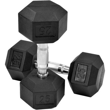 Par Mancuernas Hexagonales 25 Lbs 2pz Profesional 11.33 Kg Color Negro Par Mancuernas Hexagonales 25 Lbs 2pz Profesional 11.33 Kg Color Negro