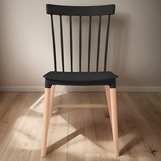 Silla Comedor Lizzy Estructura de la silla Negro | Cuotas sin interés