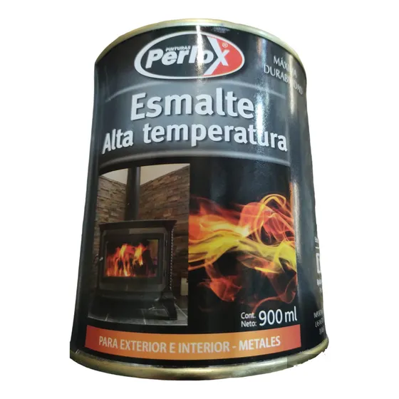 Esmalte Sintético Alta Temperatura Perlox 900ml Negro P G 