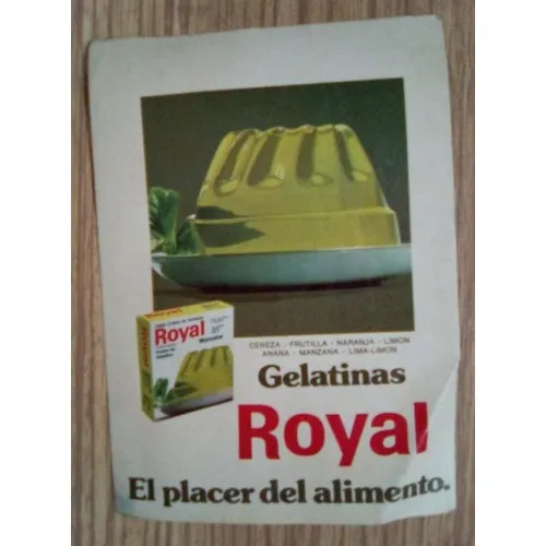 Antiguo Recetario Gelatina Royal