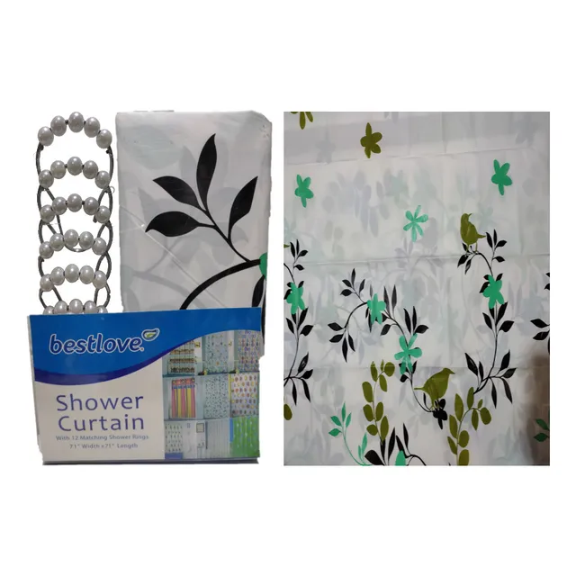 Cortinas De Ducha 180x180 Con 12 Ganchos
