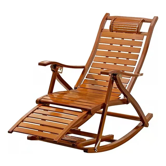 Silla Mecedora De Bambú Komfort