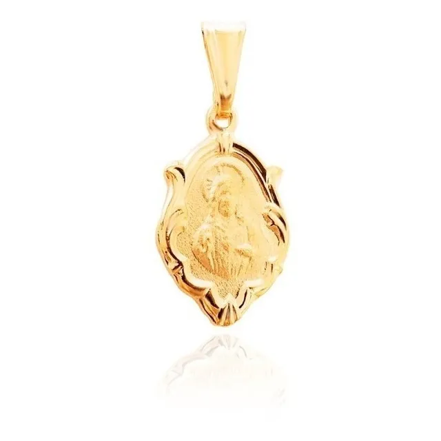 Dije Religión Sagrado Corazón Jesus Laminado Oro 18k Cristo 