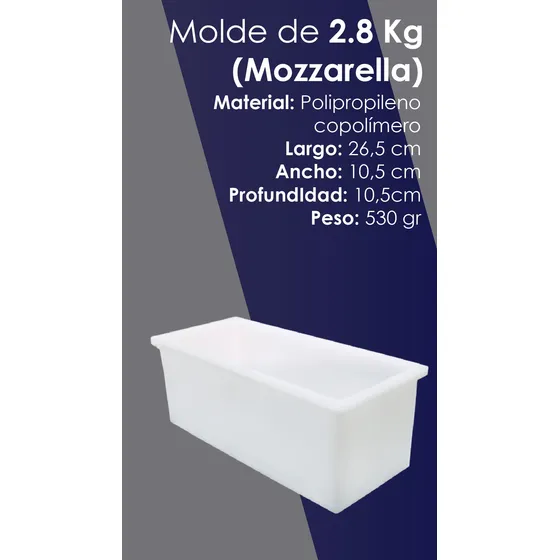 Molde De Queso De 2.8 Kg O Mozzarella