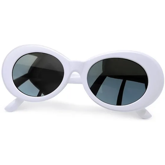 Gafas de Sol Vintage Joopin M8963 Ovaladas Blancas con Lentes Negros Polarizados UV