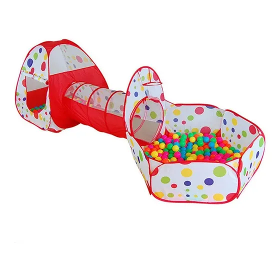 Pelotero Con Túnel Y Carpa Autoarmable Aro Basket Pelotitas