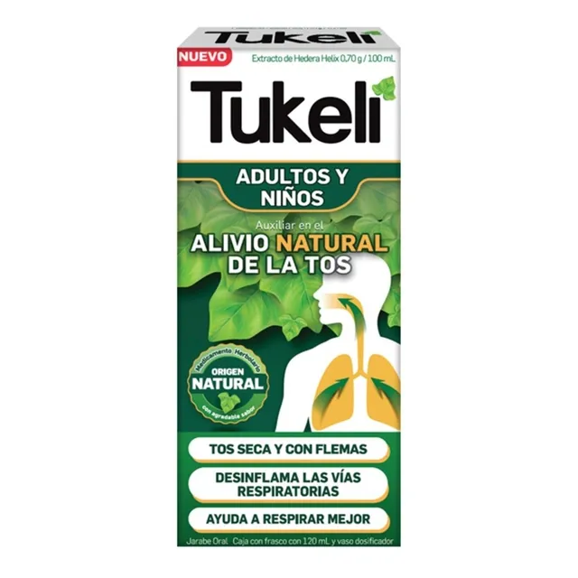 Tukeli Jarabe Para La Tos Adultos Y Niños, Frasco Con 120ml.
