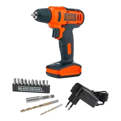 Taladro Atornillador Black + Decker Inalámbrico + Accesorios