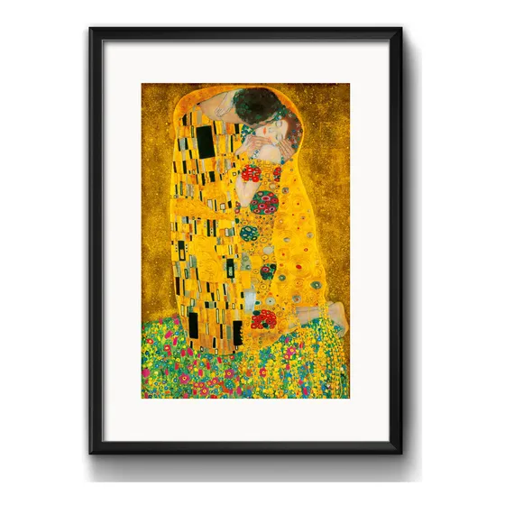 Cuadro Gustav Klimt El Beso Kiss Art Decoracion Con Paspartú