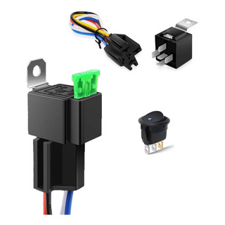 Relevador Socket Porta Fusible Barra Led Auxiliar + Switch Relevador Socket Porta Fusible Barra Led Auxiliar + Switch