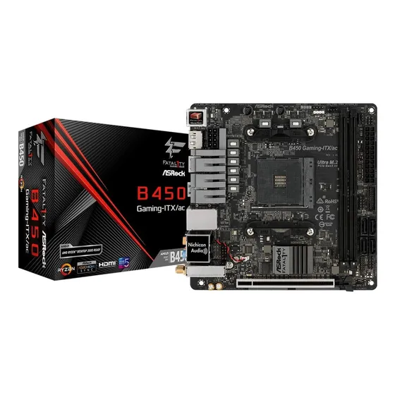 Motherboard Asrock Atx (b450 Gaming Itx/ac) Sin Caja