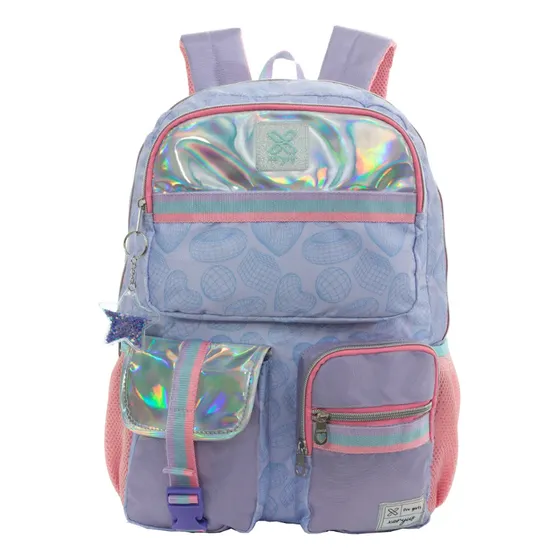 Mochila Xeryus 16 Utility Geometrico 13911 Escolar Lilás